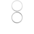 Back Camera Bezel Ring Only Compatible For iPhone 16 / 16 Plus (White) (2 Piece Set)