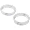 Back Camera Bezel Ring Only Compatible For iPhone 16 / 16 Plus (White) (2 Piece Set)