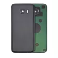 Back Cover Glass With Camera Lens Compatible For Samsung Galaxy S7 Edge (No Logo) (Aftermarket Plus) (Black)