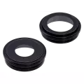 Back Camera Lens With Bracket & Bezel Compatible For iPhone 16 / 16 Plus (Black) (2 Piece Set) (Premium)