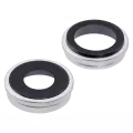 Back Camera Lens With Bracket & Bezel Compatible For iPhone 16 / 16 Plus (White) (2 Piece Set) (Premium)