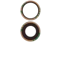 Back Camera Lens (Glass Only) With Adhesive Compatible For iPhone 16 / 16 Plus (2 Piece Set) (Real Sapphire) (Premium)