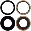 Back Camera Lens (Glass Only) With Adhesive Compatible For iPhone 16 / 16 Plus (2 Piece Set) (Real Sapphire) (Premium)