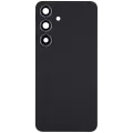 Back Cover Glass With Camera Lens Compatible For Samsung Galaxy S24 5G (No Logo) (Aftermarket Plus) (Onyx Black)