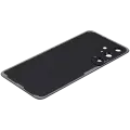 Back Cover Glass With Camera Lens Compatible For Samsung Galaxy S24 5G (No Logo) (Aftermarket Plus) (Onyx Black)