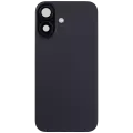 Back Glass With Steel Plate With Wireless NFC Charging MagSafe Magnet & Flashlight Flex Compatible For iPhone 16 Plus (Used OEM Pull: Grade A) (Black)