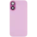 Back Glass With Steel Plate With Wireless NFC Charging MagSafe Magnet & Flashlight Flex Compatible For iPhone 16 Plus (Used OEM Pull: Grade A) (Pink)