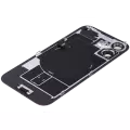 Back Glass With Steel Plate With Wireless NFC Charging MagSafe Magnet & Flashlight Flex Compatible For iPhone 16 Plus (Used OEM Pull: Grade A) (Pink)