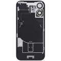 Back Glass With Steel Plate With Wireless NFC Charging MagSafe Magnet & Flashlight Flex Compatible For iPhone 16 Plus (Used OEM Pull: Grade A) (Ultramarine)