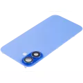 Back Glass With Steel Plate With Wireless NFC Charging MagSafe Magnet & Flashlight Flex Compatible For iPhone 16 Plus (Used OEM Pull: Grade A) (Ultramarine)