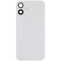 Back Glass With Steel Plate With Wireless NFC Charging MagSafe Magnet & Flashlight Flex Compatible For iPhone 16 Plus (Used OEM Pull: Grade A) (White)