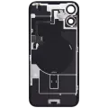 Back Glass With Steel Plate With Wireless NFC Charging MagSafe Magnet & Flashlight Flex Compatible For iPhone 16 Plus (Used OEM Pull: Grade A) (White)