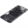 Back Glass With Steel Plate With Wireless NFC Charging MagSafe Magnet & Flashlight Flex Compatible For iPhone 16 Plus (Used OEM Pull: Grade A) (White)