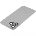 Back Glass With Steel Plate With Wireless NFC Charging MagSafe Magnet & Flashlight Flex Compatible For iPhone 16 Pro Max (Used OEM Pull: Grade A) (Natural Titanium)