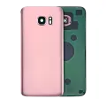 Back Cover Glass With Camera Lens Compatible For Samsung Galaxy S7 Edge (No Logo) (Aftermarket Plus) (Rose Pink)
