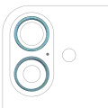 Back Camera Bezel Ring Only Compatible For iPhone 16 / 16 Plus (Teal) (2 Piece Set)