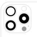 Back Camera Lens (Glass Only) With Adhesive Compatible For iPhone 15 Pro (3 Piece Set) (Real Sapphire) (Premium)