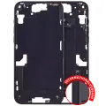 Mid-Frame Housing With Power And Volume Button Compatible For iPhone 15 Plus (International Version) (Aftermarket Plus) (Black)