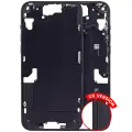 Mid-Frame Housing With Power And Volume Button Compatible For iPhone 15 Plus (US Version) (Aftermarket Plus) (Black)
