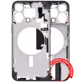 Mid-Frame Housing With Power And Volume Button Compatible For iPhone 15 Pro Max (International Version) (Aftermarket Plus) (Black Titanium)