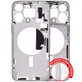 Mid-Frame Housing With Power And Volume Button Compatible For iPhone 15 Pro Max (International Version) (Aftermarket Plus) (White Titanium)