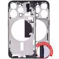 Mid-Frame Housing With Power And Volume Button Compatible For iPhone 15 Pro (International Version) (Aftermarket Plus) (Blue Titanium)