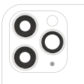 Back Camera Lens With Bracket & Bezel Compatible For iPhone 11 Pro / Pro Max (3 Piece Set) (Aftermarket Plus) (White)