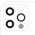Back Camera Lens (Glass Only) With Adhesive Compatible For iPhone 12 Pro (3 Piece Set) (Real Sapphire / Premium) 