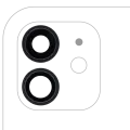 Back Camera Lens With Bracket & Bezel Compatible For iPhone 12 / 12 Mini (Aftermarket Plus) (Black) (10 Pack)