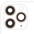 Back Camera Lens With Bracket & Bezel Compatible For iPhone 11 Pro / Pro Max (3 Piece Set) (Real Sapphire / Premium ) (Gold)