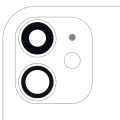 Back Camera Lens (Glass Only) With Adhesive Compatible For iPhone 11 (2 Piece Set) (10 Pack) (Real Sapphire / Premium)