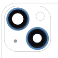 Back Camera Lens With Bracket  & Bezel Compatible For iPhone 13 / 13 Mini  ( 2 Piece) (Aftermarket Plus) (Blue)