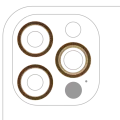 Back Camera Bezel Ring Only Compatible For iPhone 12 Pro (Gold) (3 Piece Set) (10 Pack)