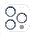 Back Camera Bezel Ring Only Compatible For iPhone 12 Pro Max (Pacific Blue) (3 Piece Set)