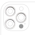 Back Camera Bezel Ring Only Compatible For iPhone 12 Pro Max (Silver) (3 Piece Set)