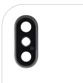 Back Camera Lens With Bracket & Bezel Compatible For iPhone XS / XS Max (Silver) (Real Sapphire l Premium)