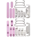 Hard Buttons (Power / Volume / Switch) Compatible For iPhone 16 / 16 Plus (Pink)