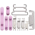 Hard Buttons (Power / Volume / Switch) Compatible For iPhone 16 / 16 Plus (Pink)
