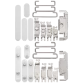 Hard Buttons (Power / Volume / Switch) Compatible For iPhone 16 / 16 Plus (White)