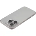 Back Housing W/ Small Pre-Installed Compatible For iPhone 15 Pro (US Version) (Used OEM Pull: Grade B) (Natural Titanium)