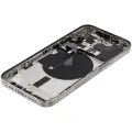 Back Housing W/ Small Pre-Installed Compatible For iPhone 15 Pro (US Version) (Used OEM Pull: Grade B) (Natural Titanium)