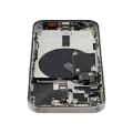 Back Housing W/ Small Pre-Installed Compatible For iPhone 15 Pro (US Version) (Used OEM Pull: Grade B) (Natural Titanium)