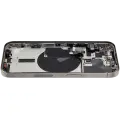 Back Housing W/ Small Pre-Installed Compatible For iPhone 15 Pro (US Version) (Used OEM Pull: Grade B) (Natural Titanium)