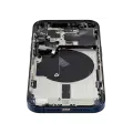 Back Housing W/ Small Pre-Installed Compatible For iPhone 15 Pro (US Version) (Used OEM Pull: Grade A) (Blue Titanium)