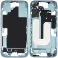 Mid-Frame Housing With Power And Volume Button Compatible For iPhone 16 (US Version) (Used OEM Pull: Grade A) (Teal)