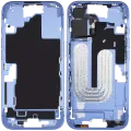 Mid-Frame Housing With Power And Volume Button Compatible For iPhone 16 (US Version) (Used OEM Pull: Grade A) (Ultramarine)
