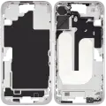 Mid-Frame Housing With Power And Volume Button Compatible For iPhone 16 Plus  (US Version) (Used OEM Pull: Grade A) (White)