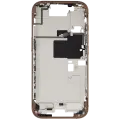 Mid-Frame Housing With Power And Volume Button Compatible For iPhone 16 Pro (US Version) (Used OEM Pull: Grade A) (Desert Titanium)