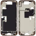 Mid-Frame Housing With Power And Volume Button Compatible For iPhone 16 Pro max (US Version) (Used OEM Pull: Grade A) (Desert Titanium)
