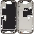 Mid-Frame Housing With Power And Volume Button Compatible For iPhone 16 Pro max (US Version) (Used OEM Pull: Grade A) (White Titanium)